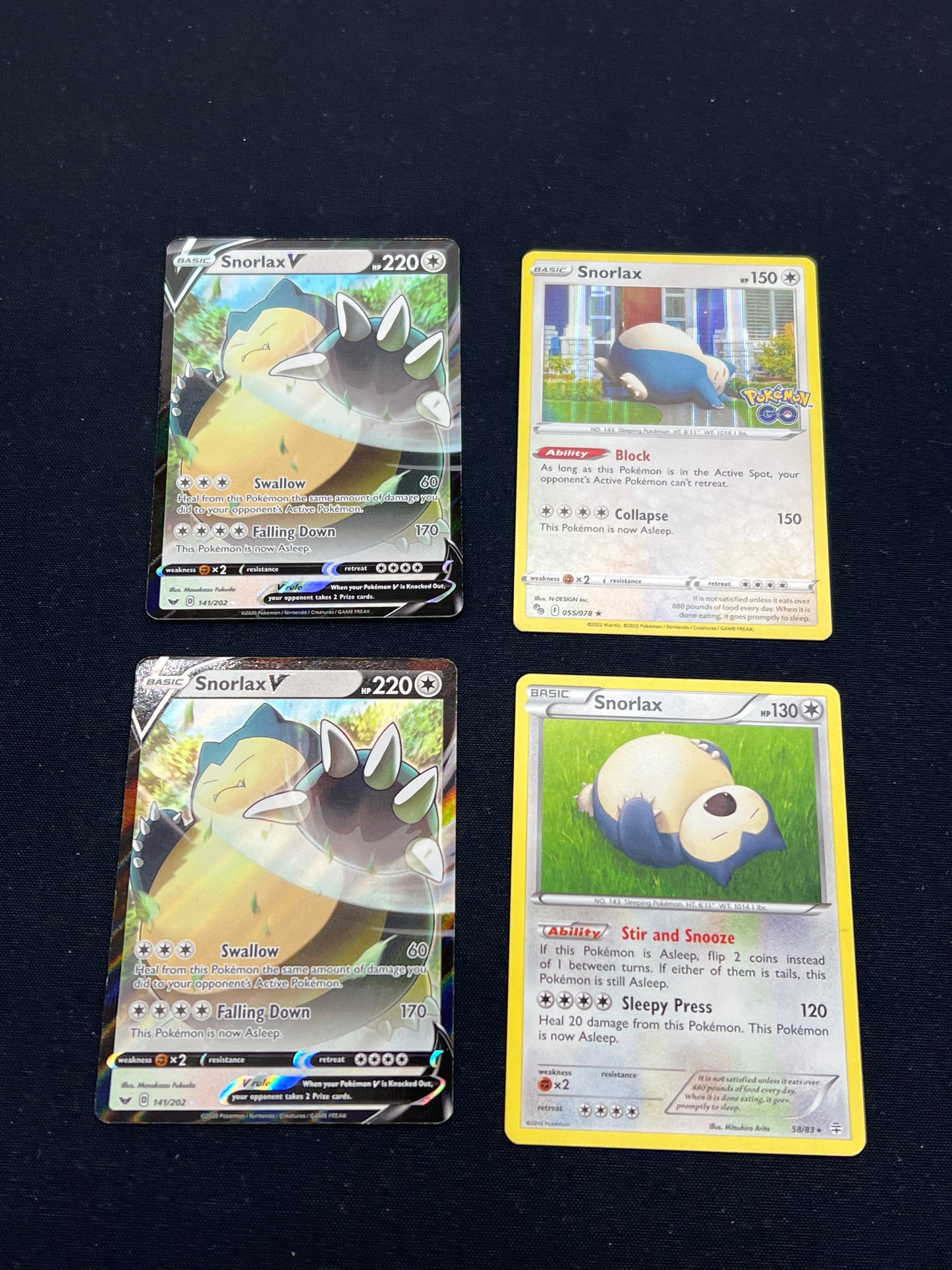 Auction Lot 132: Pokemon Cards Assorted Snorlax Lot Conditions Vary