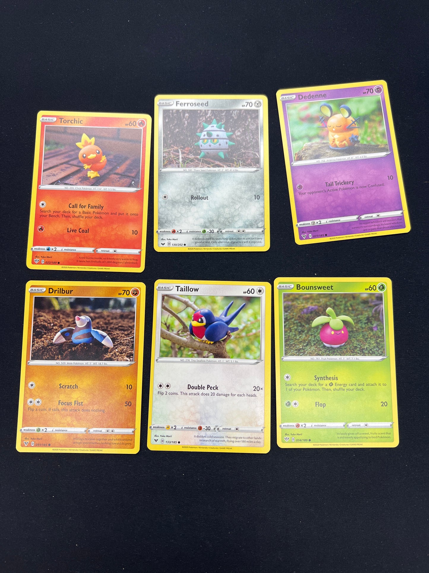 Auction Lot 251: Pokemon Cards Lot of 6 Assorted Yuka Morii Art Conditions Vary