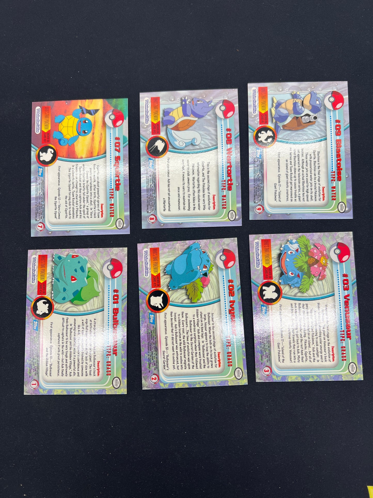 Auction Lot 90: Pokemon Cards Topps Kanto Starter Lot Conditions Vary