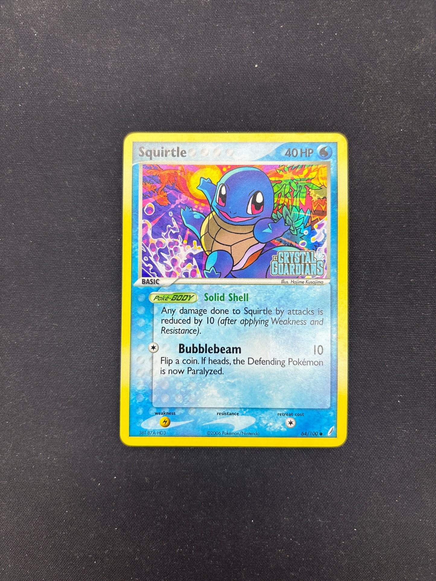 Auction Lot 8: Pokemon Cards Crystal Guardians Stamped Holo Squirtle Condition Vary