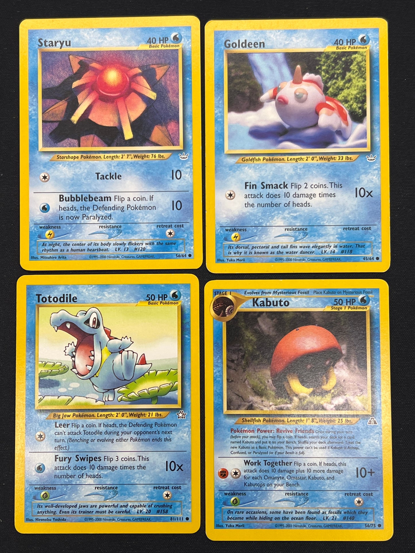 Auction Lot 402: Pokemon Cards Lot of 4 Assorted WOTC Water Types Conditions Vary