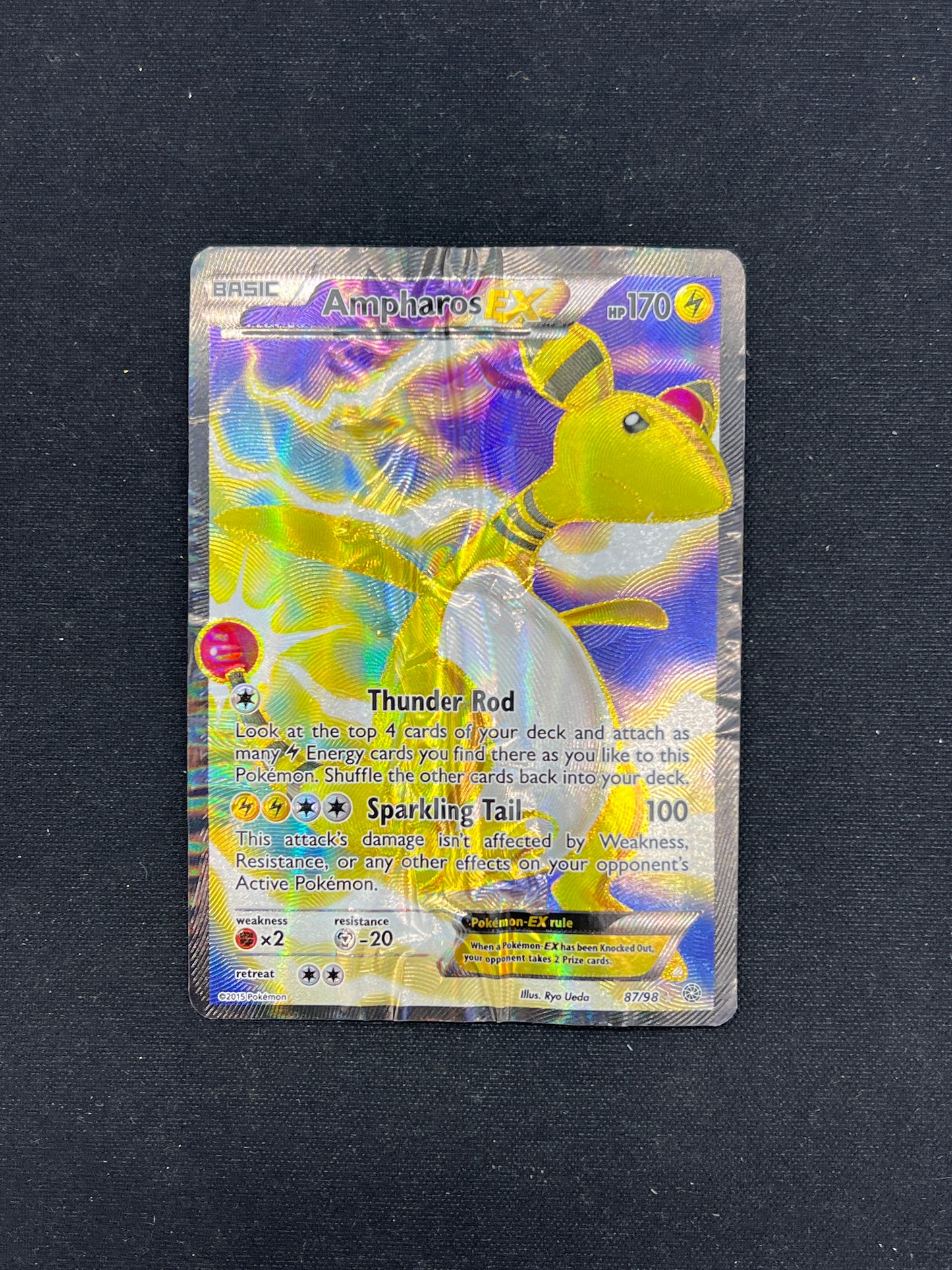 Auction Lot 89: Pokemon Cards Ampharos EX Full Art Ancient Origins Condition Vary