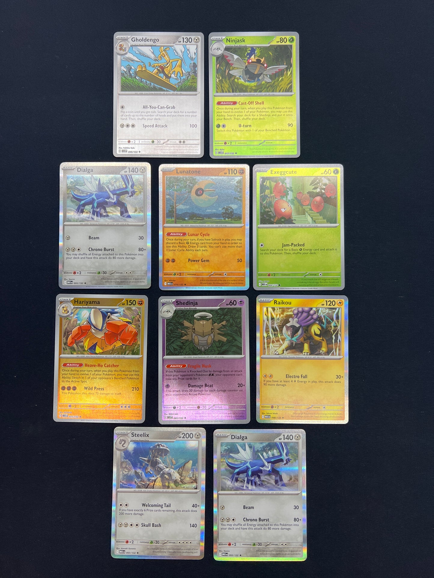 Auction Lot 213: Pokemon Cards Lot of 10 Assorted Reverse Holos Mega Evolutions Conditions Vary