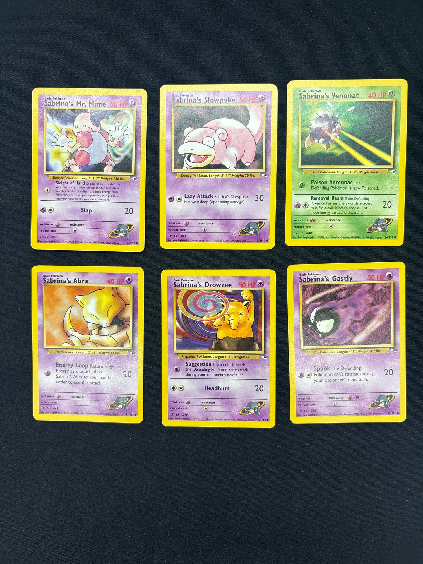 Auction Lot 194: Pokemon Cards Lot of 6 Sabrina's Gym Heroes Conditions Vary