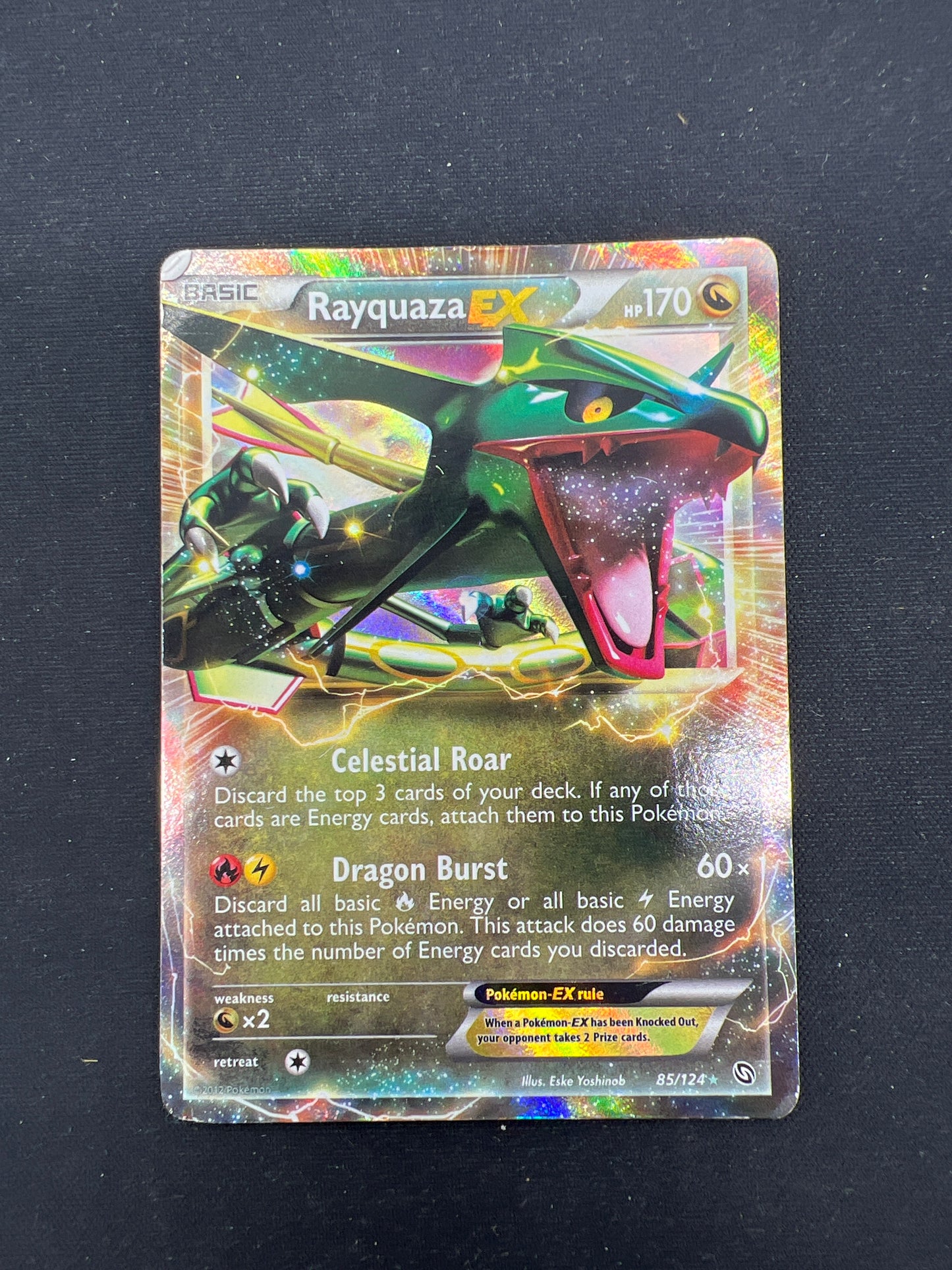 Auction Lot 244: Pokemon Cards Rayquaza EX Ultra Rare BW Dragons Exalted Conditions Vary