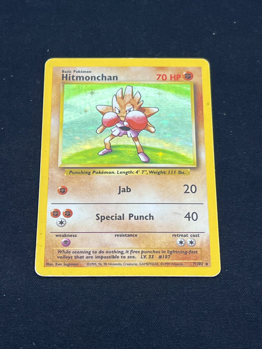 Auction Lot 61: Pokemon Cards Hitmonchan Holo Base Set Conditions Vary