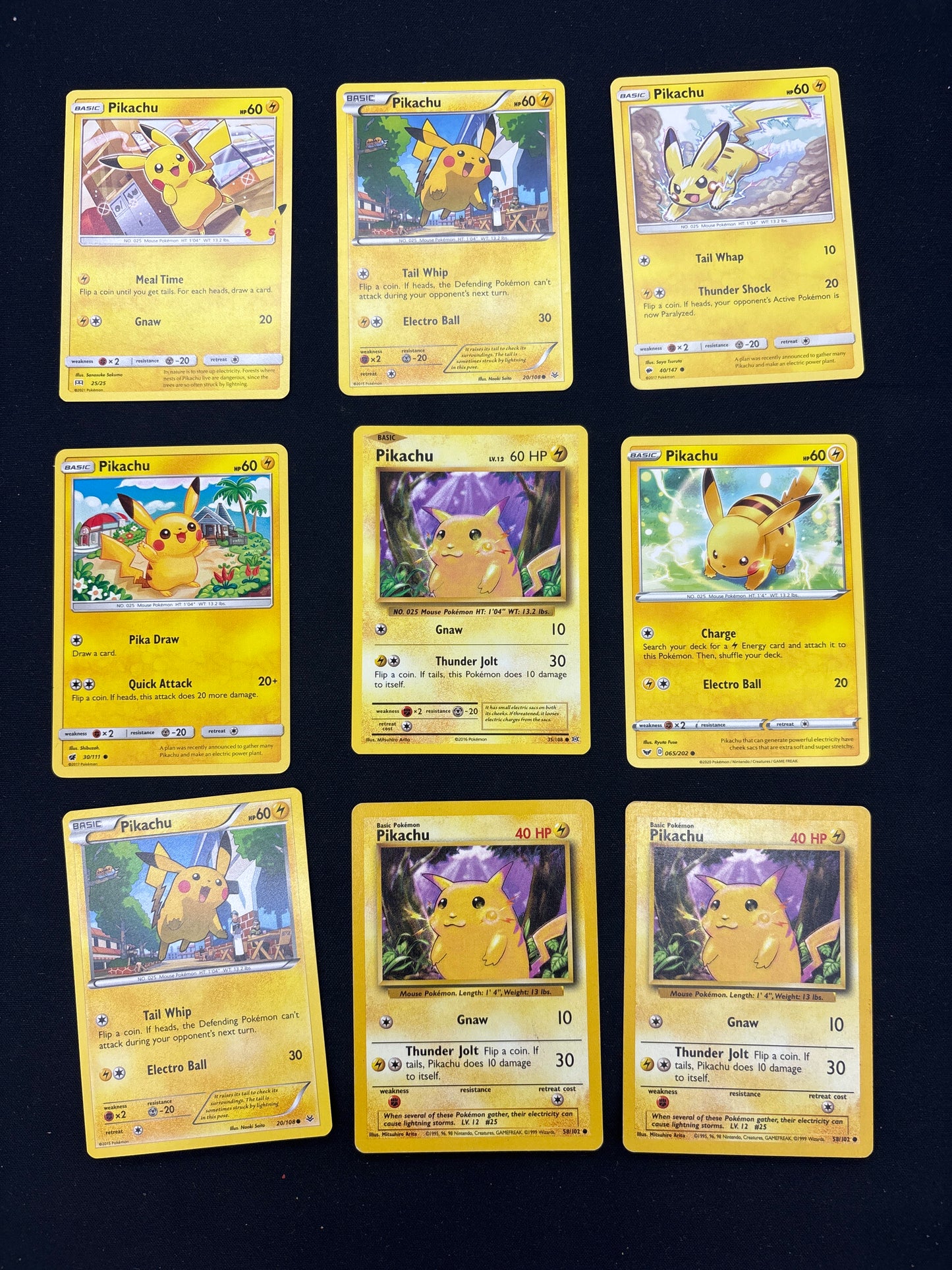 Auction Lot 90: Pikachu Card Lot 3 Conditions Vary