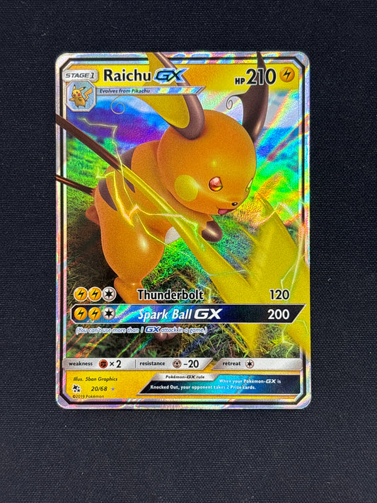 Auction Lot 321: Raichu GX Full Art Card Conditions Vary