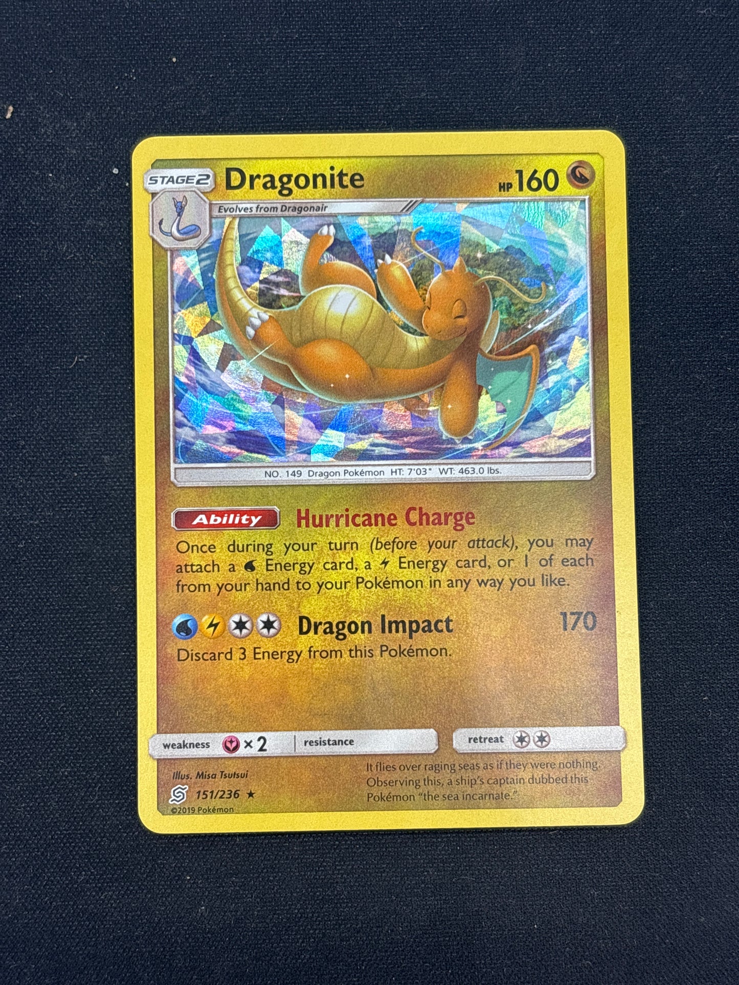 Auction Lot 262: Dragonite Cracked Ice Holo Card Conditions Vary