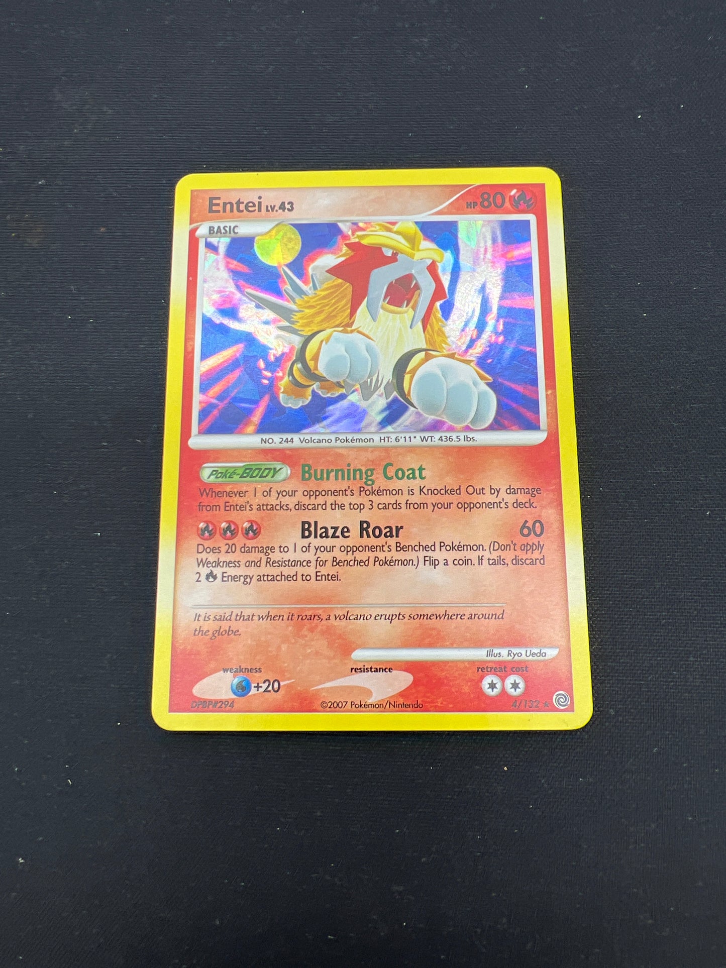 Auction Lot 303: Pokemon Cards Entei Mid Era Holo Condition Vary