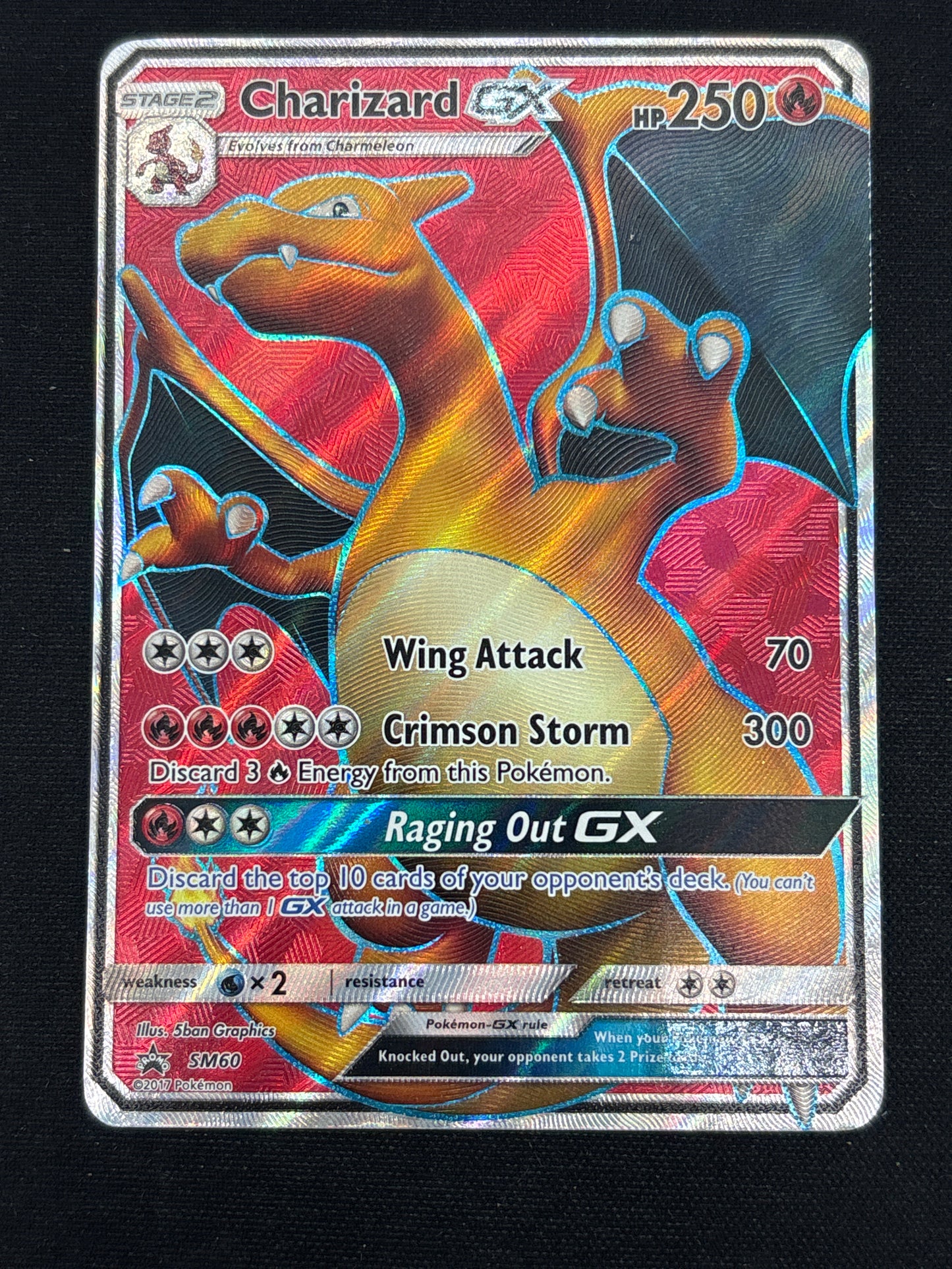Auction Lot 407: Pokemon Cards Charizard GX SM60 Promo Full Art Condition Vary
