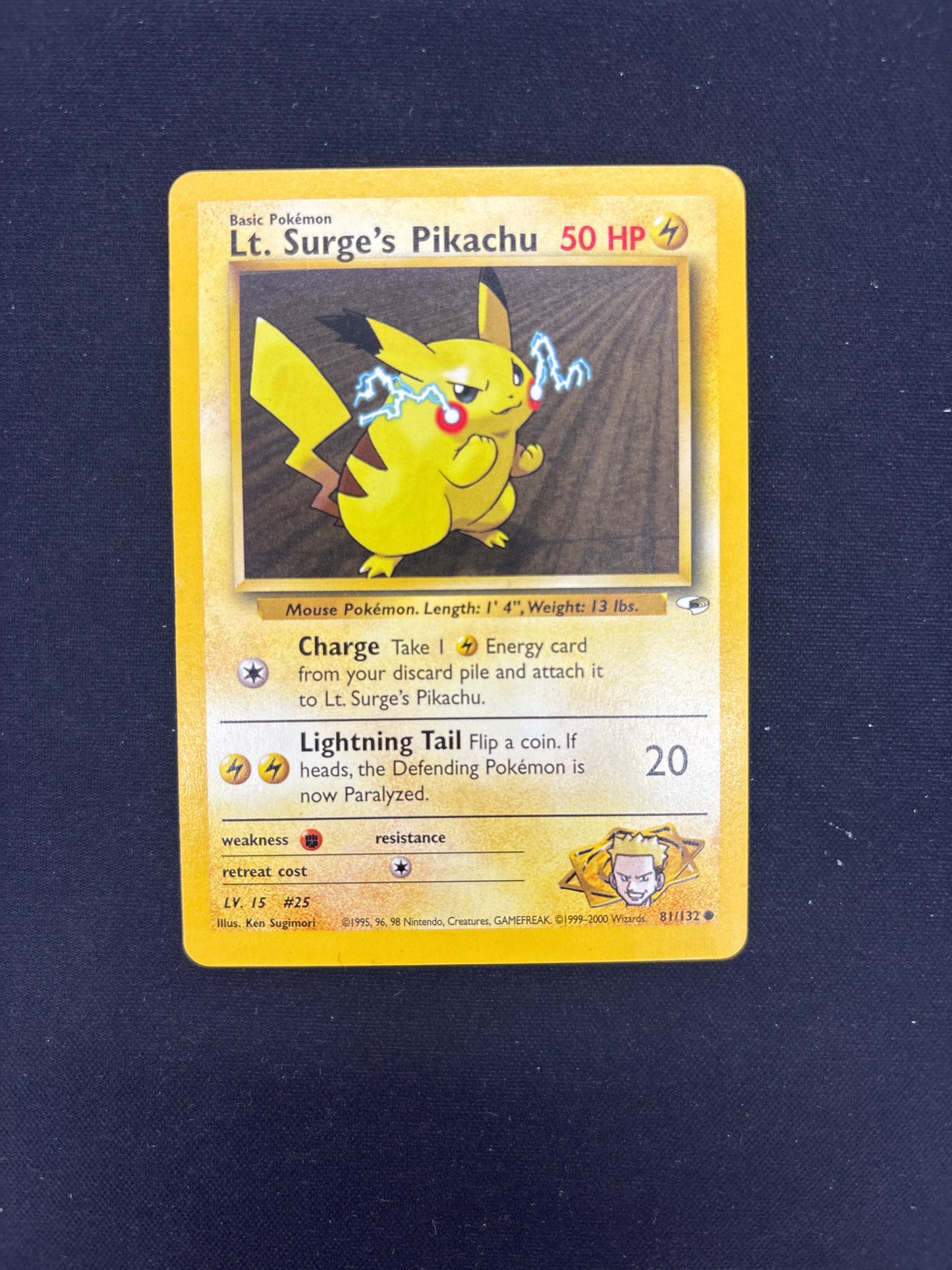 Auction Lot 179: Pokemon Card Lt. Surge's Pikachu Gym Heroes Conditions Vary