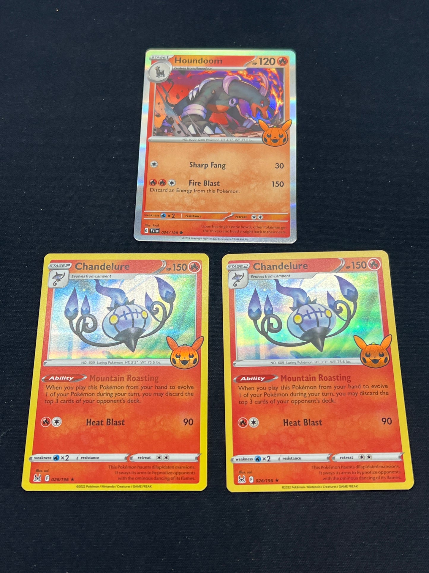 Auction Lot 111: Pokemon Cards Lot of 3 Trick or Trade Holos Conditions Vary