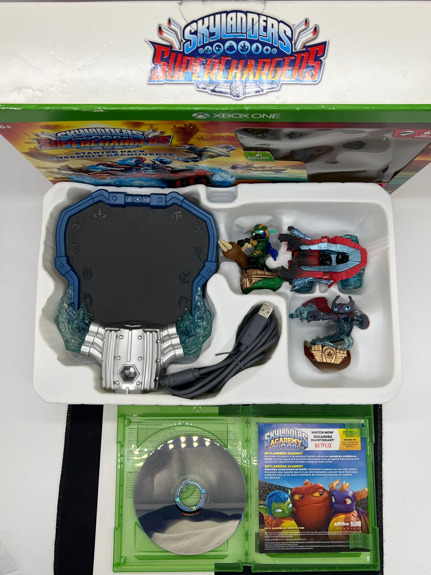 Auction Lot 125: XBOX One Video Game Skylanders SuperChargers Collection Box with Figures