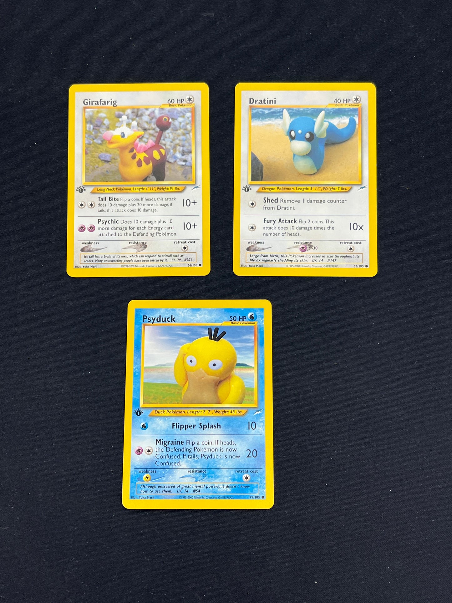 Auction Lot 41: Pokemon Cards Lot of 3 Assorted 1st Edition Neo Destiny Conditions Vary