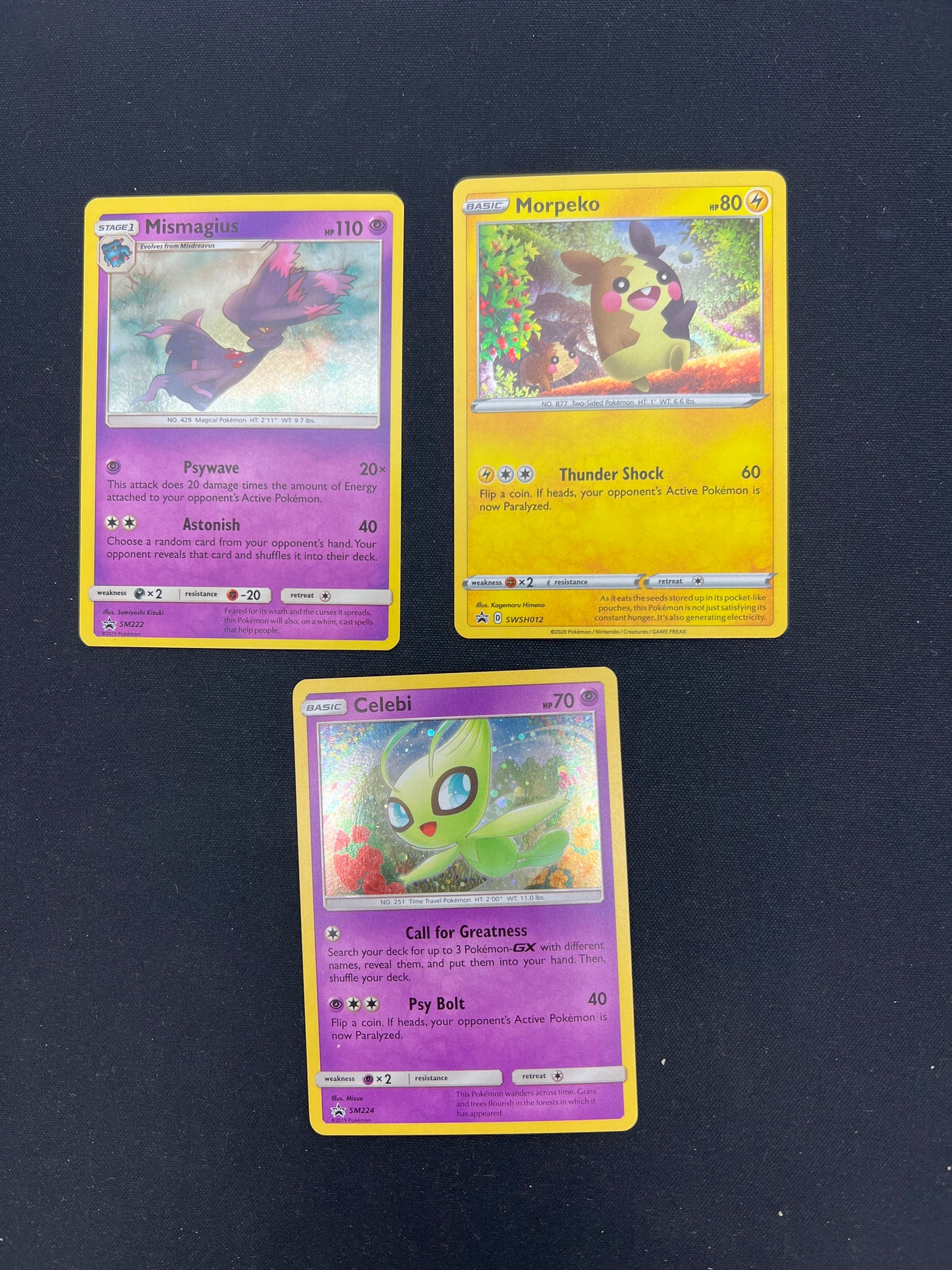 Auction Lot 191: Pokemon Cards Assorted Lot of 3 Cosmo Holos Conditions Vary