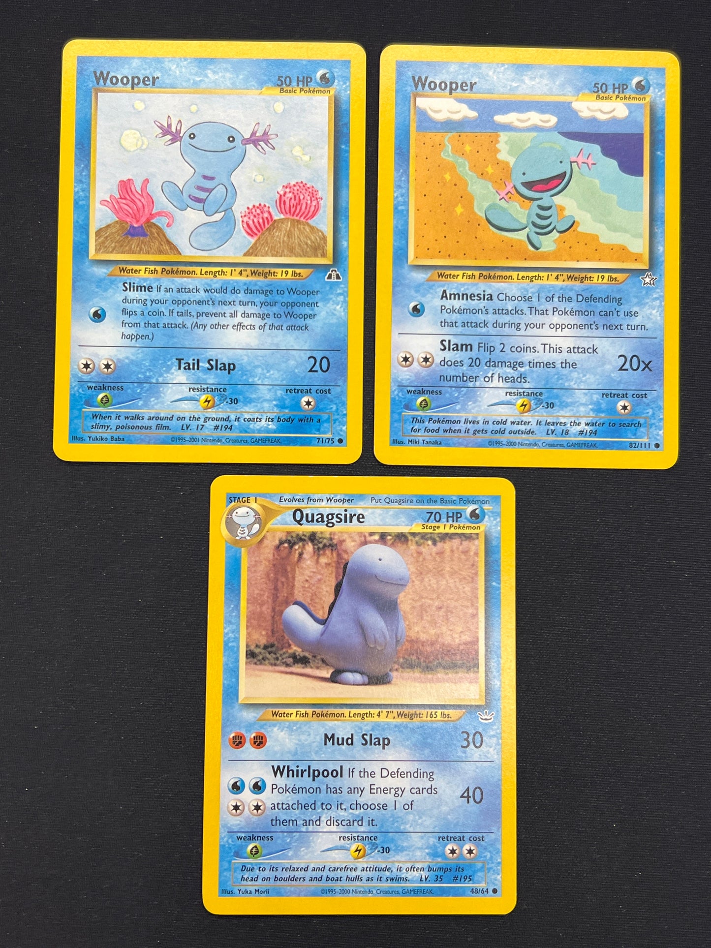 Auction Lot 404: Pokemon Cards Lot of 3 Assorted WOTC Water Types Conditions Vary