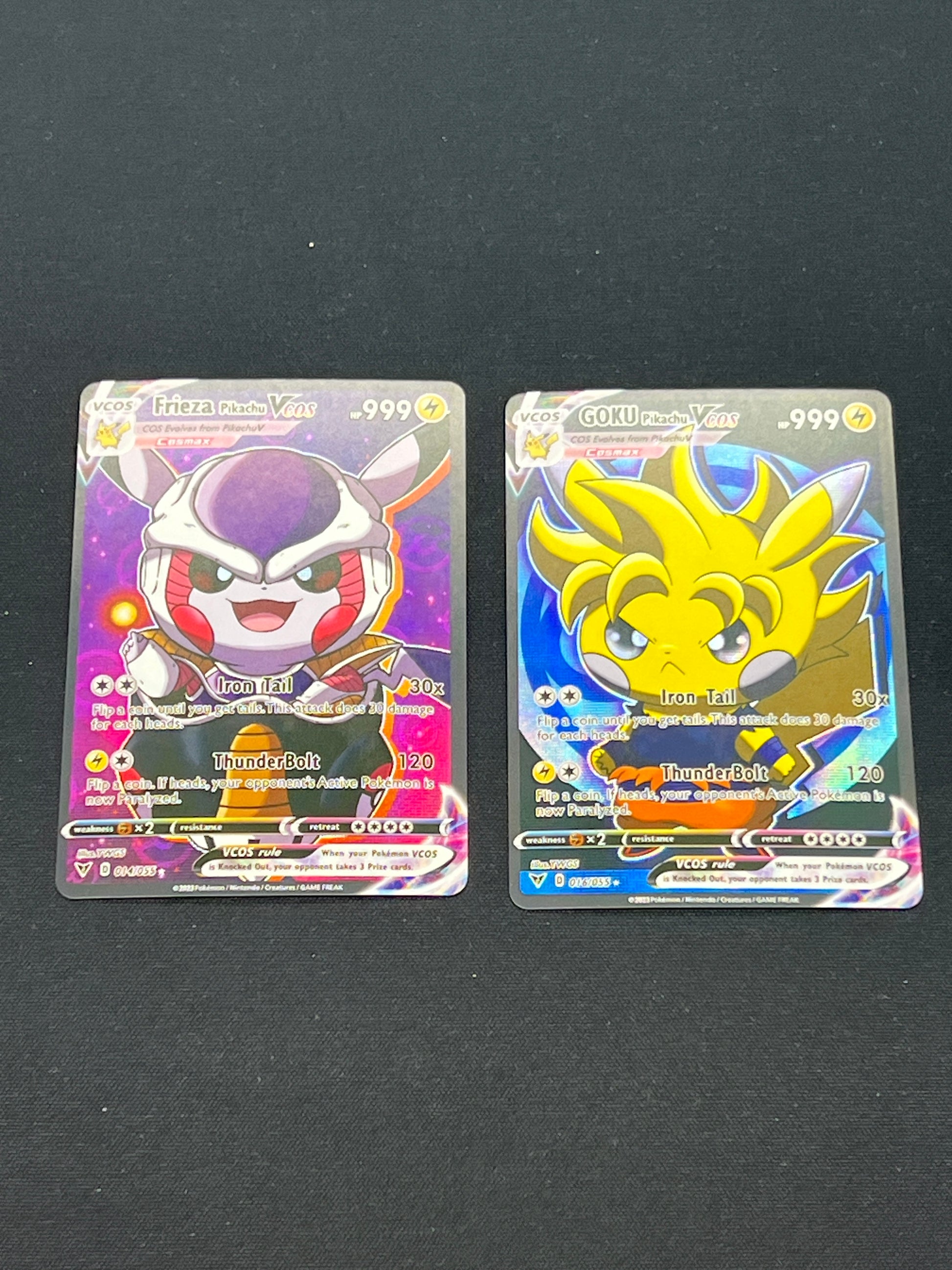goku pokemon cards Auction Lot 160: Pokemon Cards CUSTOM Lot of 2 Frieza & Goku Pikachu Poncho  Conditions Vary