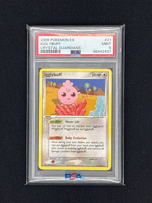 Auction Lot 33: PSA 9 Pokemon Igglybuff Crystal Guardians Non Holo Rare