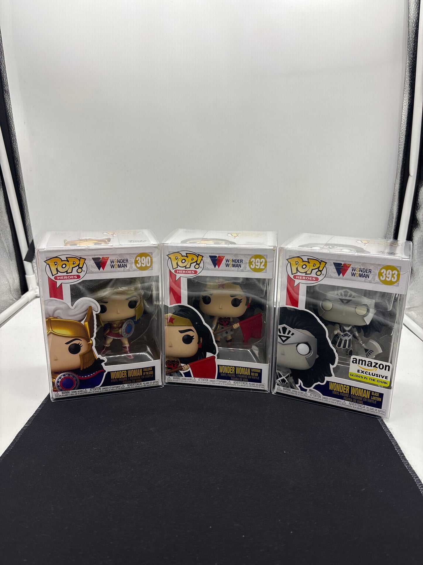 Auction Lot 17: POP Funko Wonder Women Figures 390 392 393