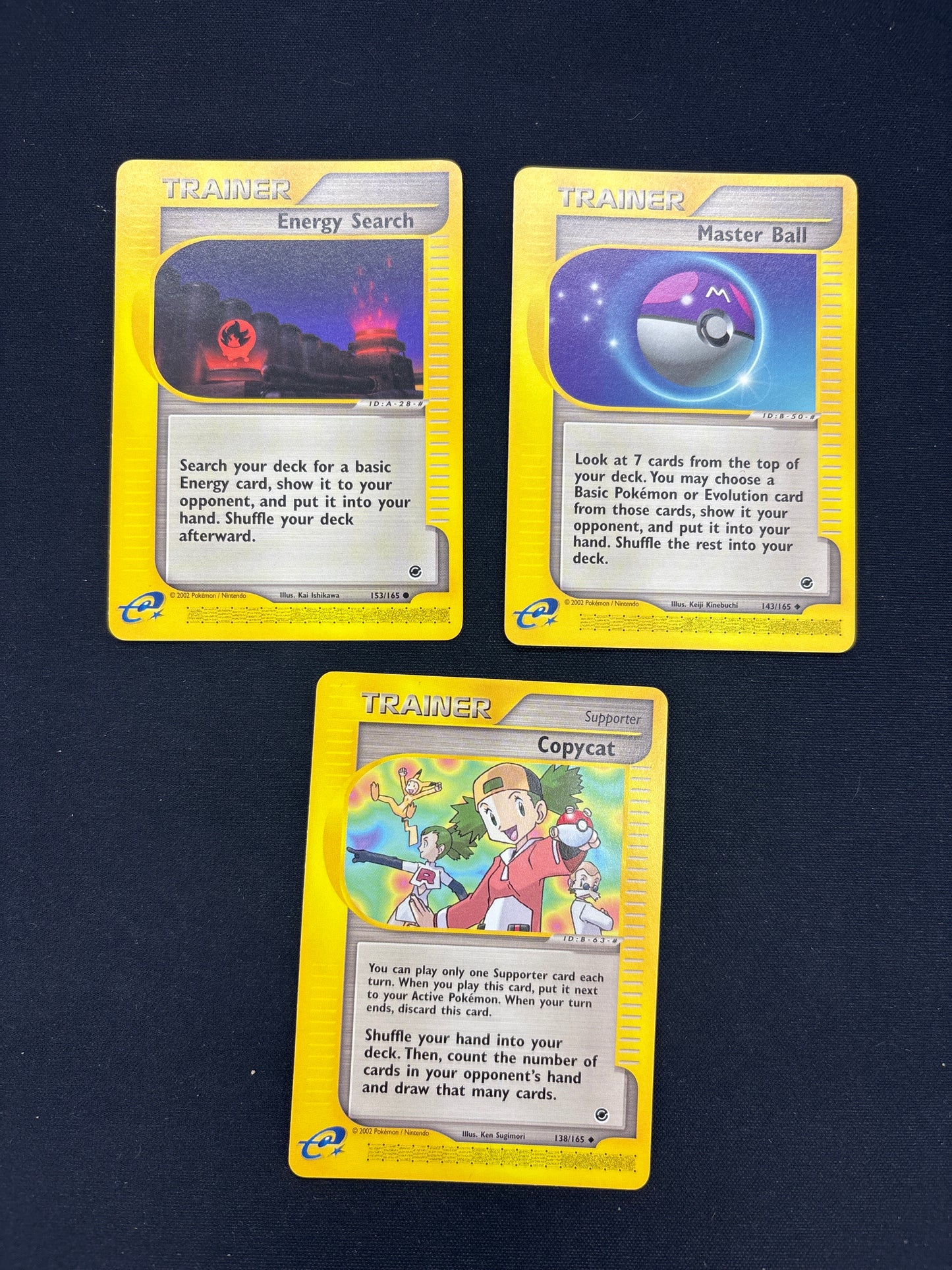 Auction Lot 241: Pokemon Cards Lot of 3 Assorted Trainer E-Reader Expedition Conditions Vary
