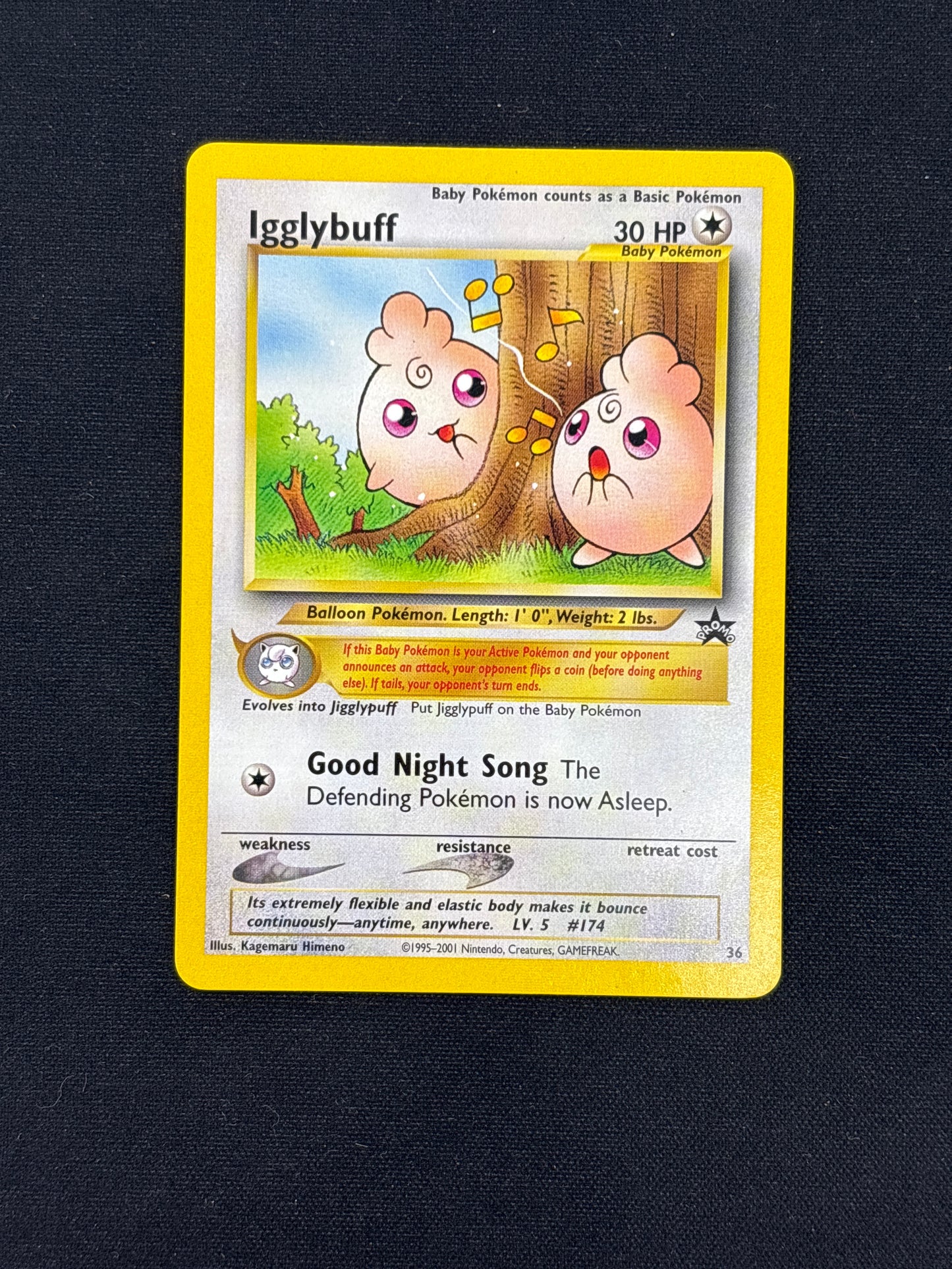 Auction Lot 86: Pokemon Card Igglybuff WOTC Black Star Promo Conditions Vary