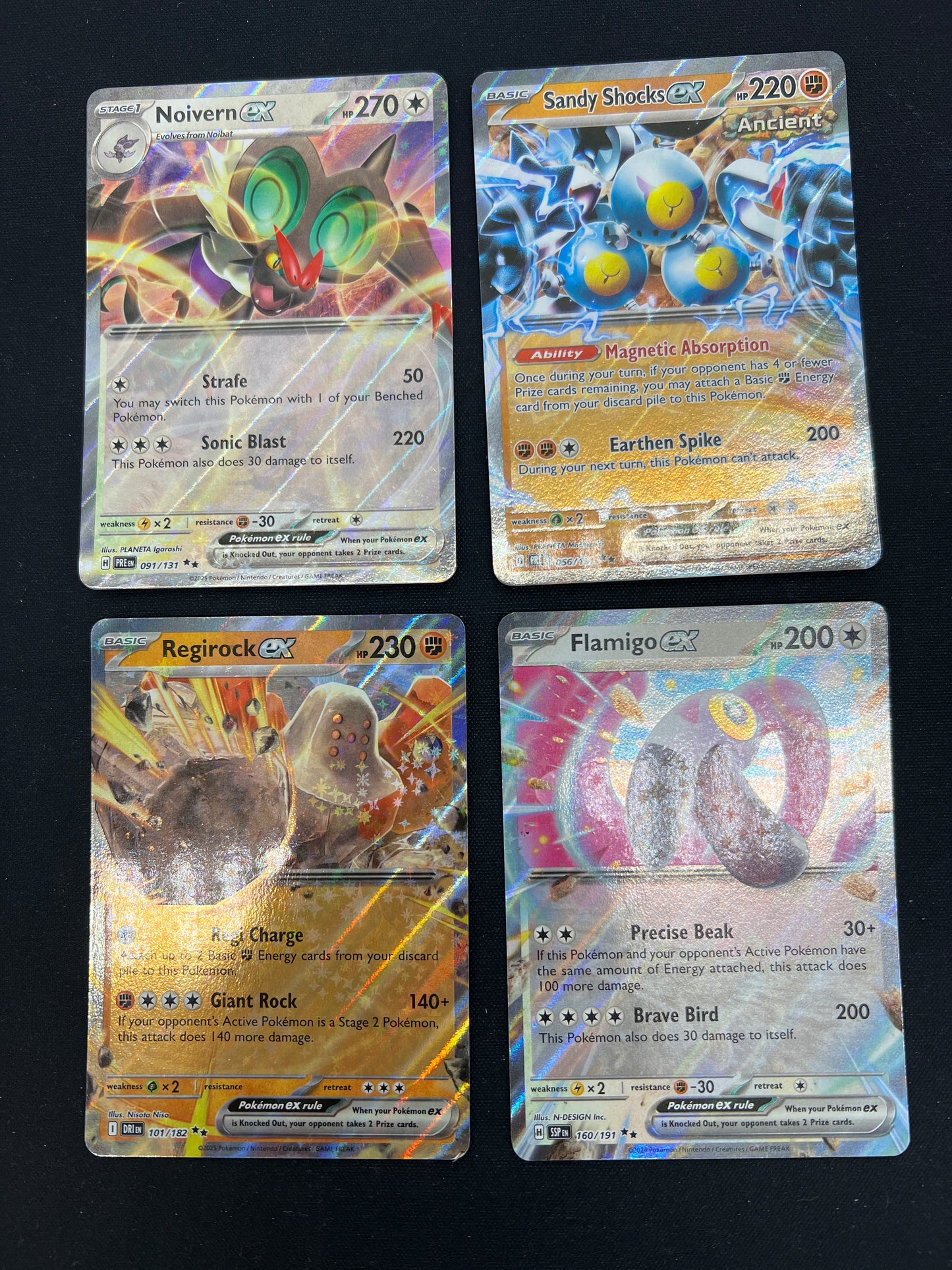 Auction Lot 338: Pokemon Cards Lot of 4 Assorted EX Ultra Rares SV Conditions Vary