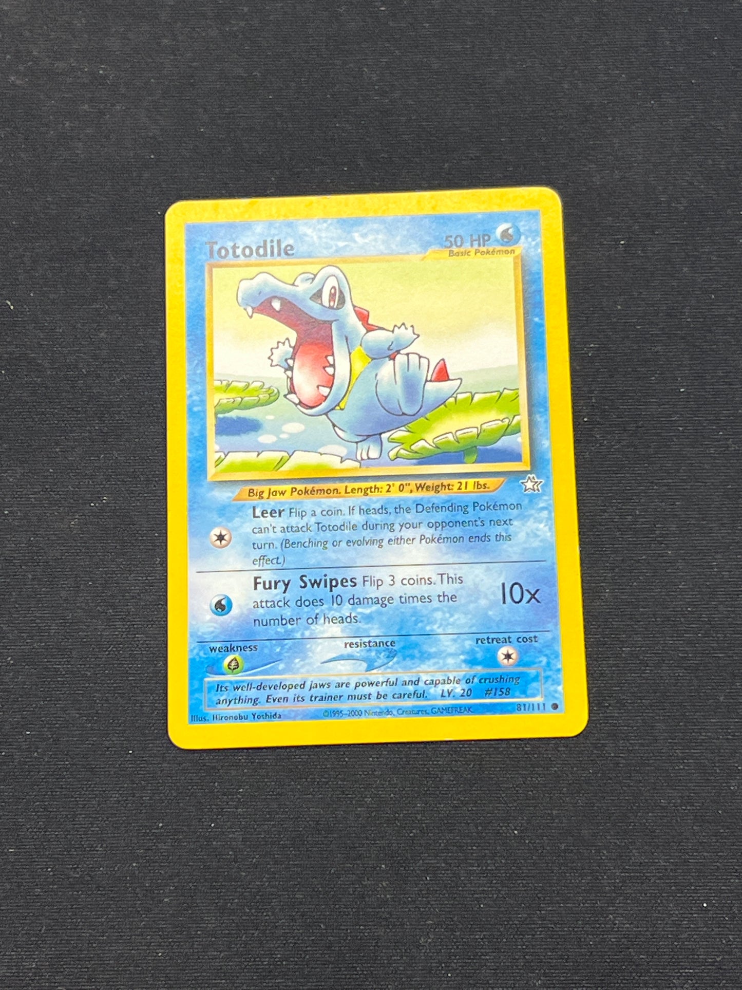 Auction Lot 277: Pokemon Cards Totodile Neo Genesis Condition Vary