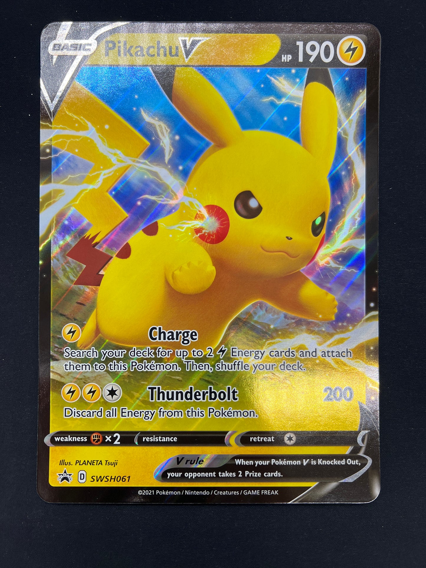 Auction Lot 448: Pokemon Cards Pikachu V SWSH Promo Jumbo Conditions Vary
