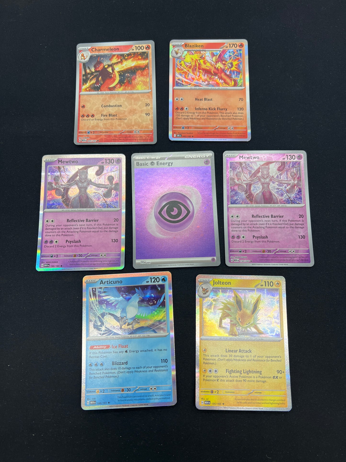 Auction Lot 70: Pokemon Cards Lot of 7 Pokemon 151 Holos Reverse Holos Conditions Vary