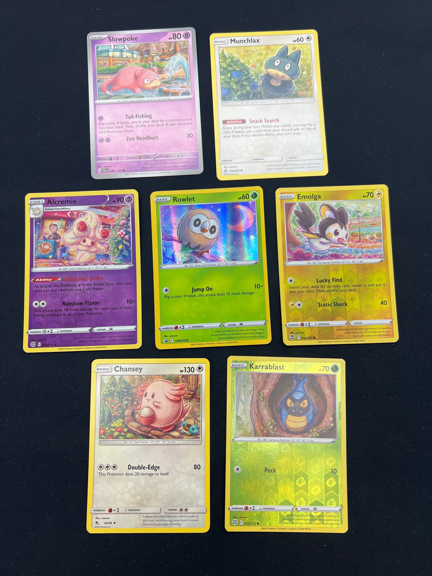 Auction Lot 464: Pokémon Cards Lot of 7 Assorted Holos Commons Uncommons Conditions Vary