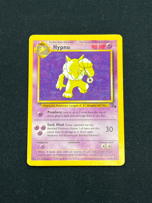Auction Lot 16: Pokémon Cards Hypno Rare Fossil Conditions Vary