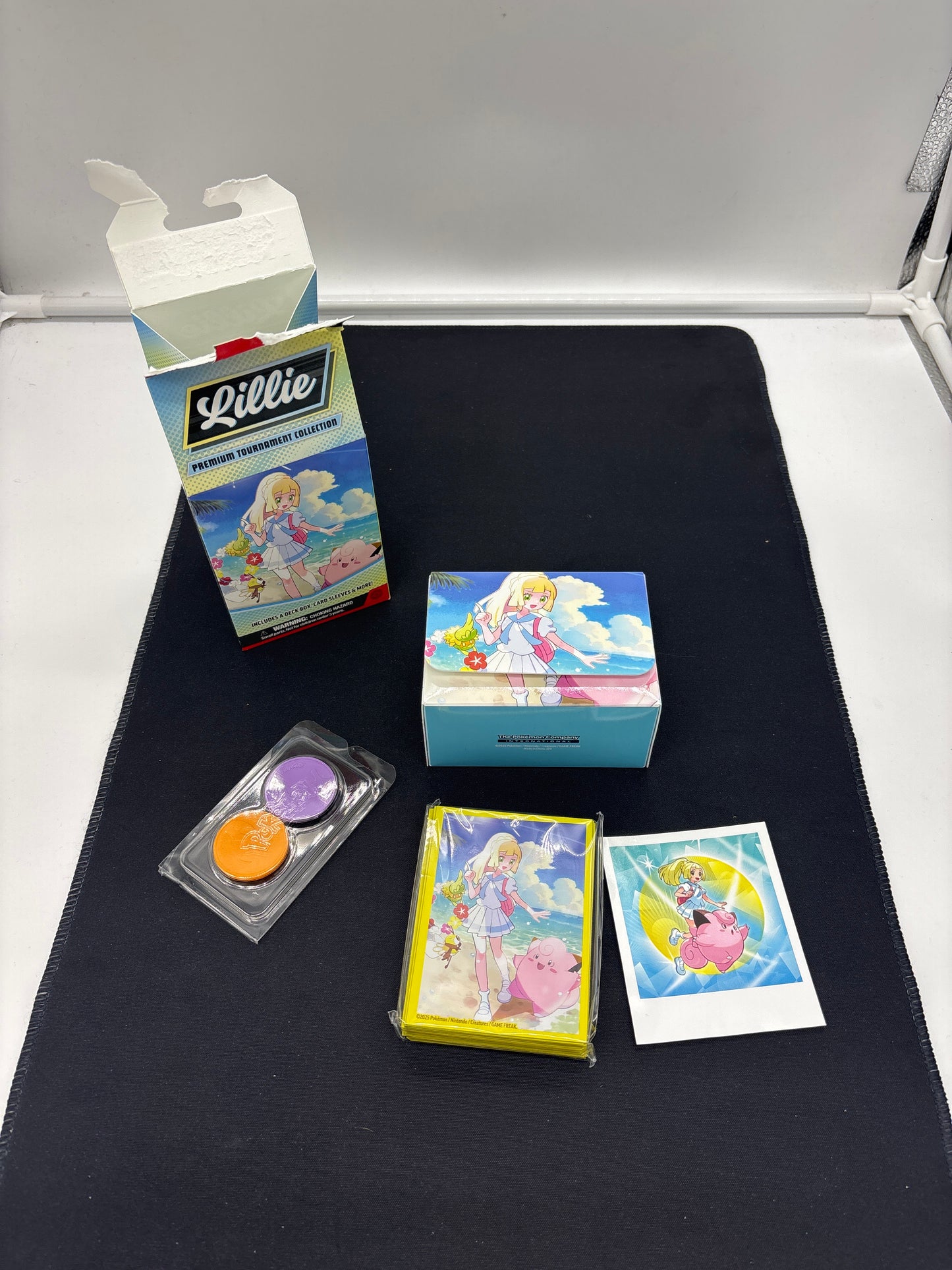 Auction Lot 104: Pokemon Lillie Premium Tournament Collection Box Empty With Contents