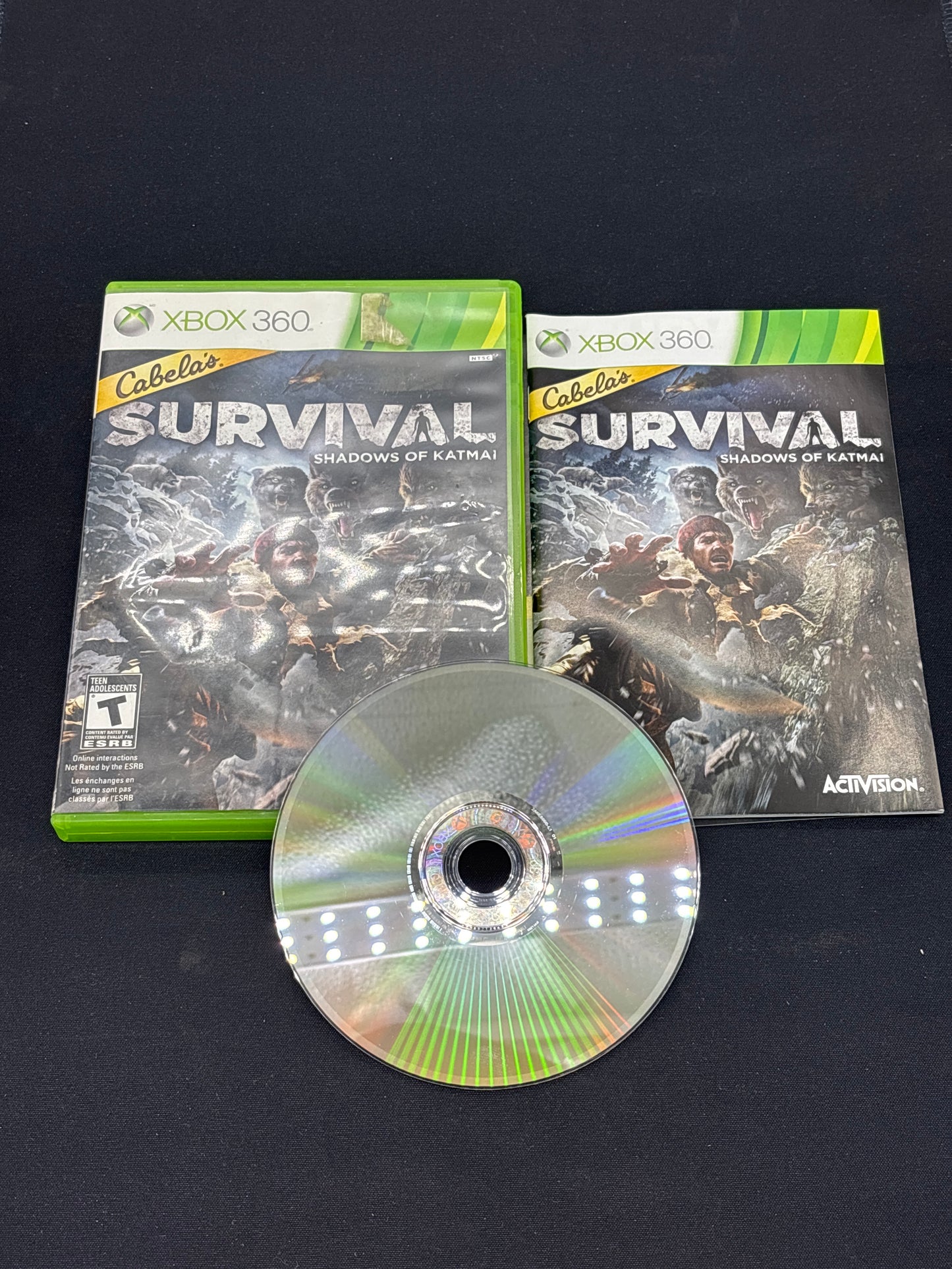 Auction Lot 162: Cabela’s Survival Shadows of Katmai XBOX 360 Video Game CIB