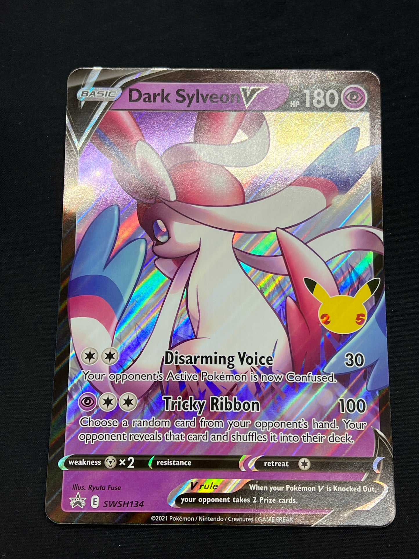 Auction Lot 101: Pokemon Cards Dark Sylveon V Celebrations Jumbo Conditions Vary