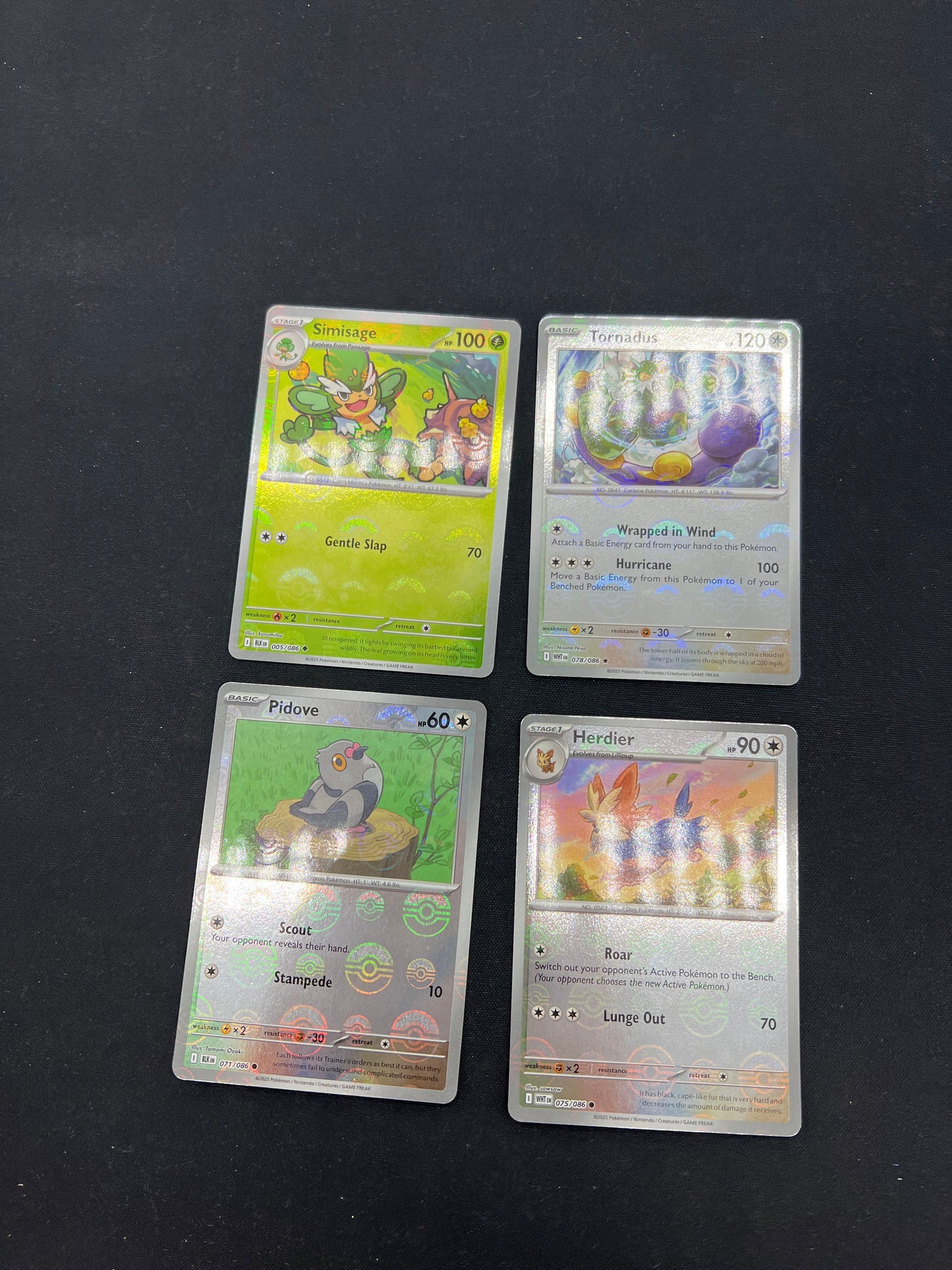 Auction Lot 40: Pokemon Cards Lot of 4 Pokeball Holos SV Black Bolt White Flare Conditions Vary
