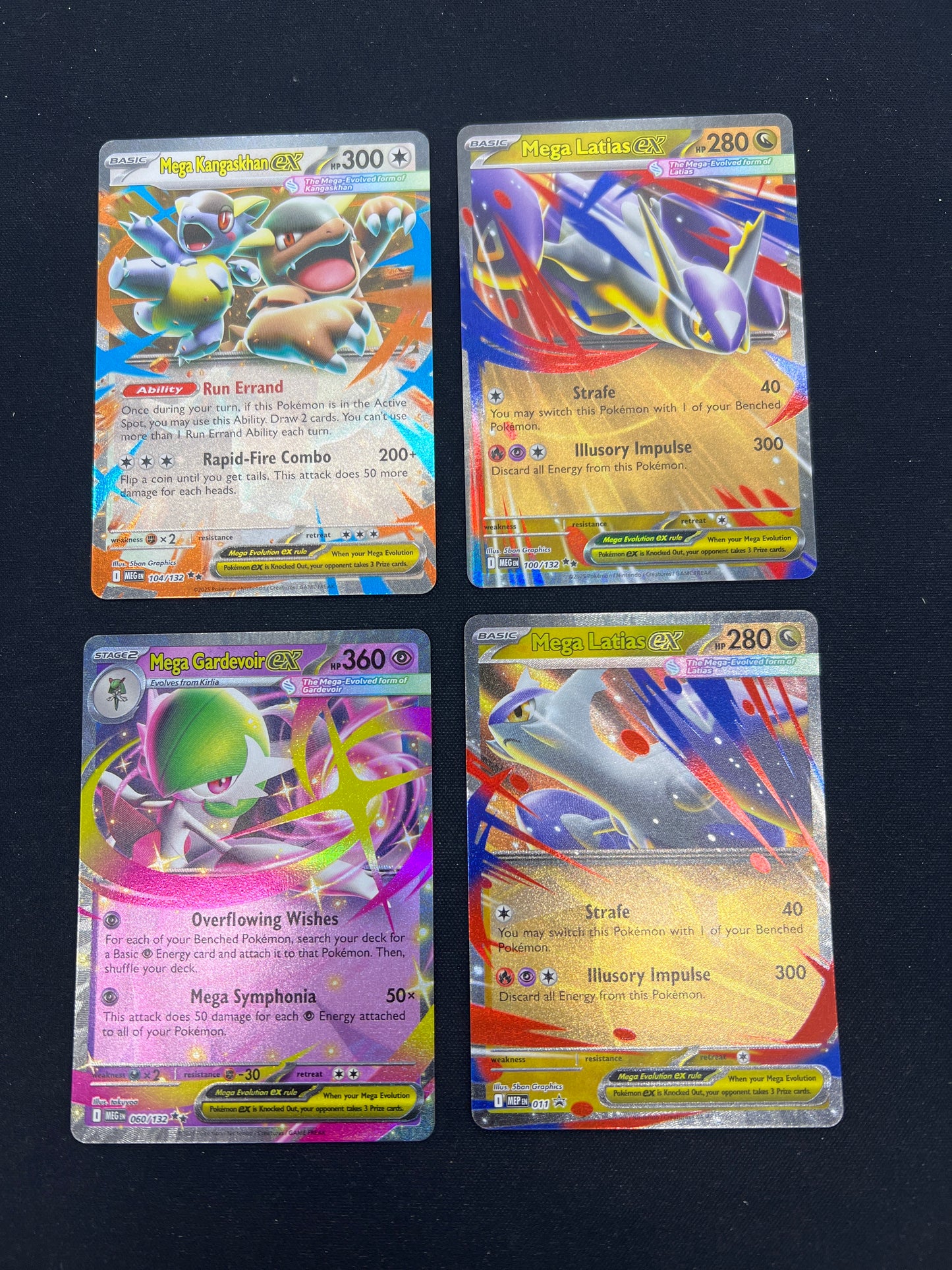 Auction Lot 220: Pokemon Cards Lot of 4 Assorted Mega Evolutions EX Conditions Vary
