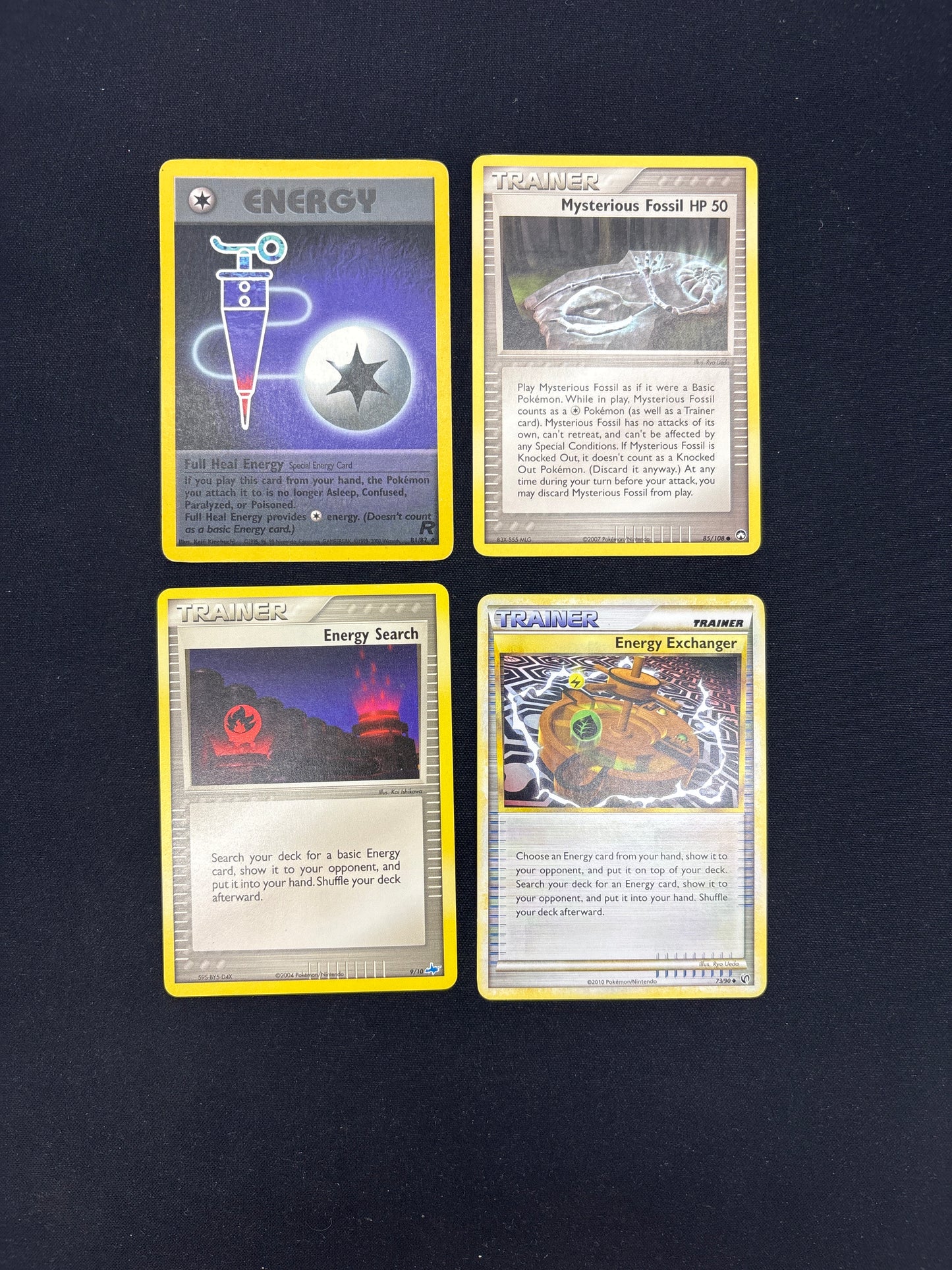 Auction Lot 361: Pokemon Cards Assorted Lot of 4 Mid Era Trainer and Stadium Cards Conditions Vary