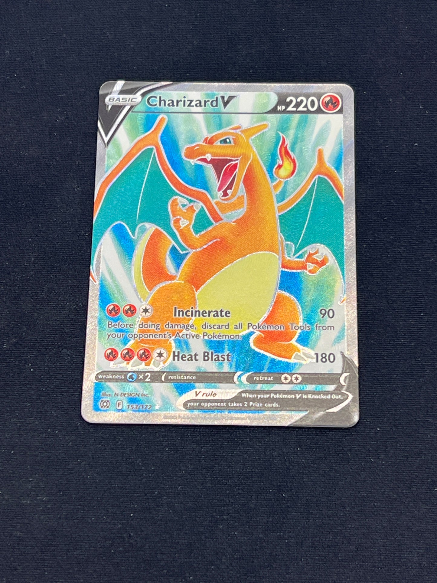 Auction Lot 384: Pokemon Cards Charizard V Full Art Brilliant Stars Conditions Vary