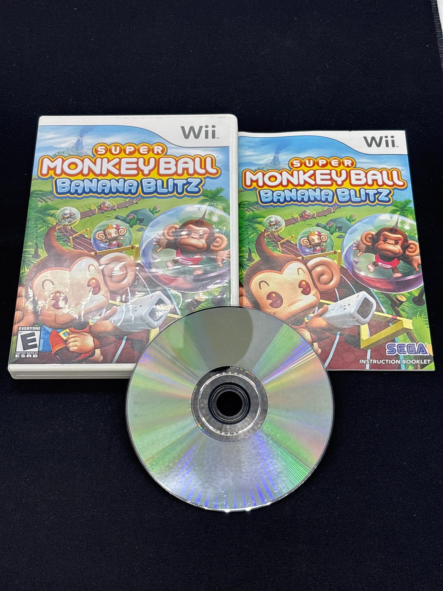 Auction Lot 182: Nintendo WII Super Monkey Ball Banana Blitz Complete with Case & Disc