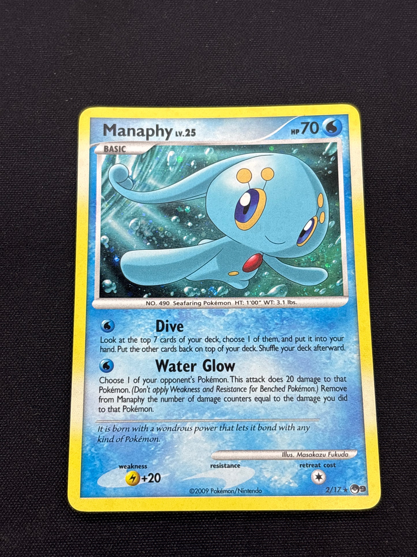 Auction Lot 61: Manaphy Holo Rare Pokemon Mid Era Card Conditions Vary