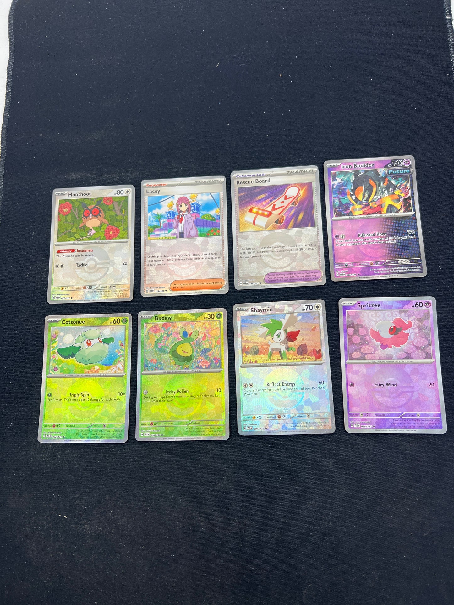 Auction Lot 169: Pokemon Cards Lot of 8 Assorted Pokeball Pattern Prismatic Evolutions Lot 3 Conditions Vary