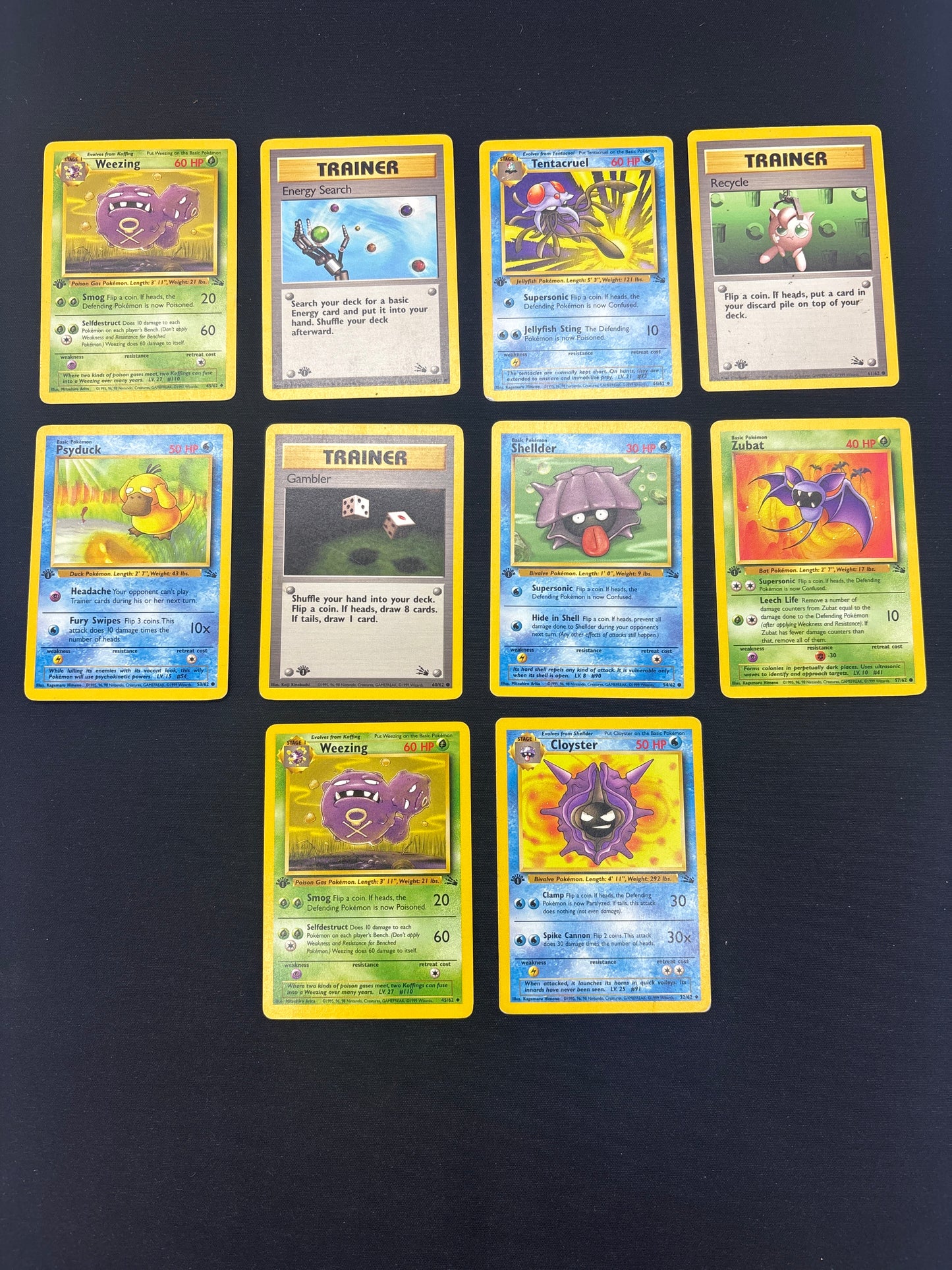 Auction Lot 15: Pokemon Cards Lot of 10 Fossil Conditions Vary