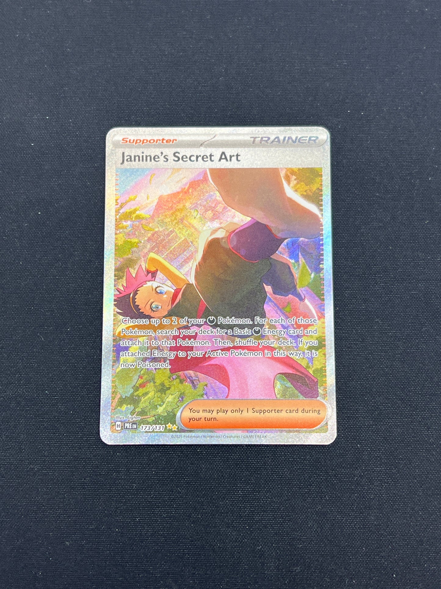 Auction Lot 324: Pokemon Cards Janine's Secret Art SIR Prismatic Evolutions Condition Vary