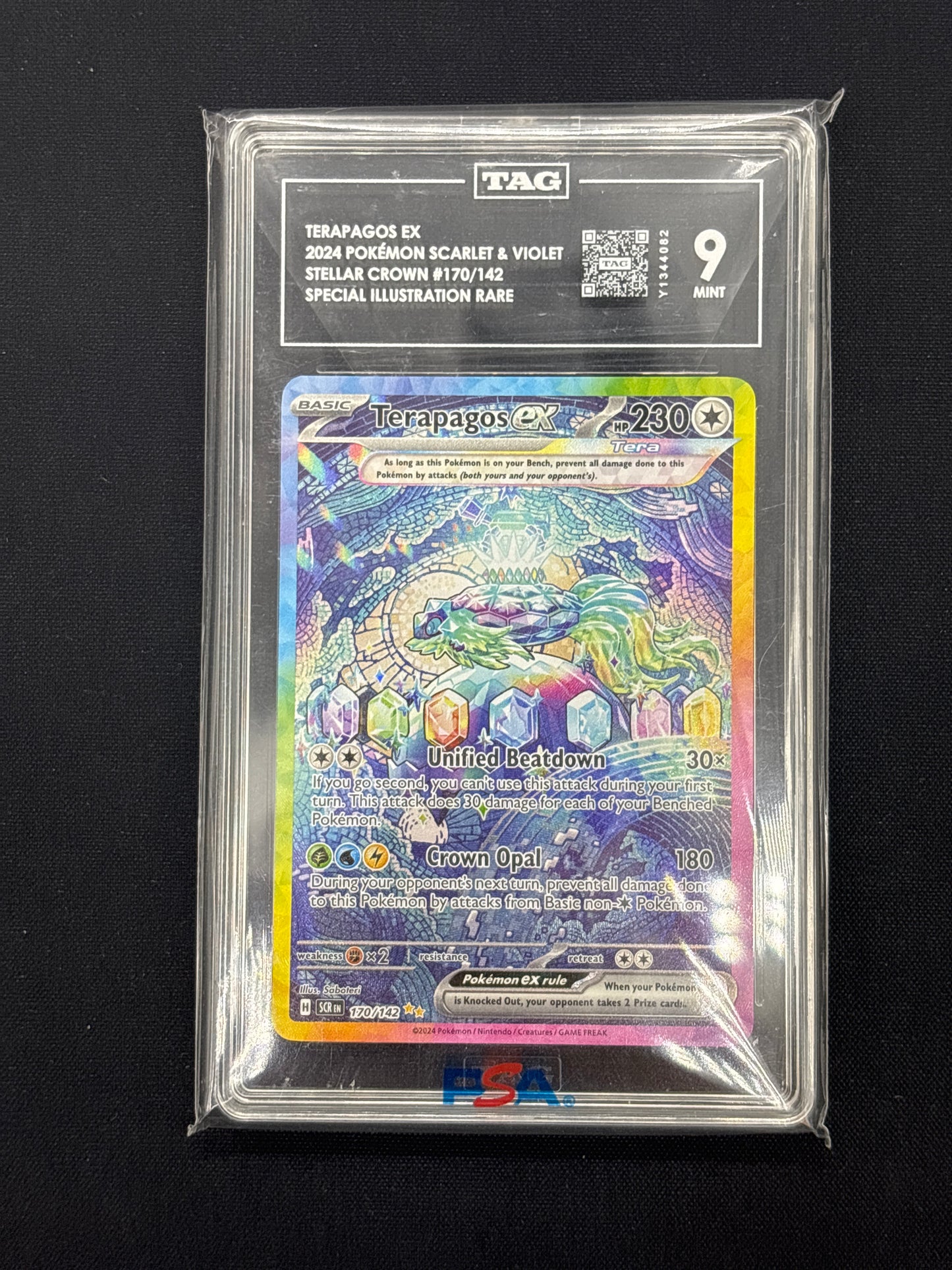 Auction Lot 272: TAG 9 Terapagos EX Special Illustration Rare Pokemon Card