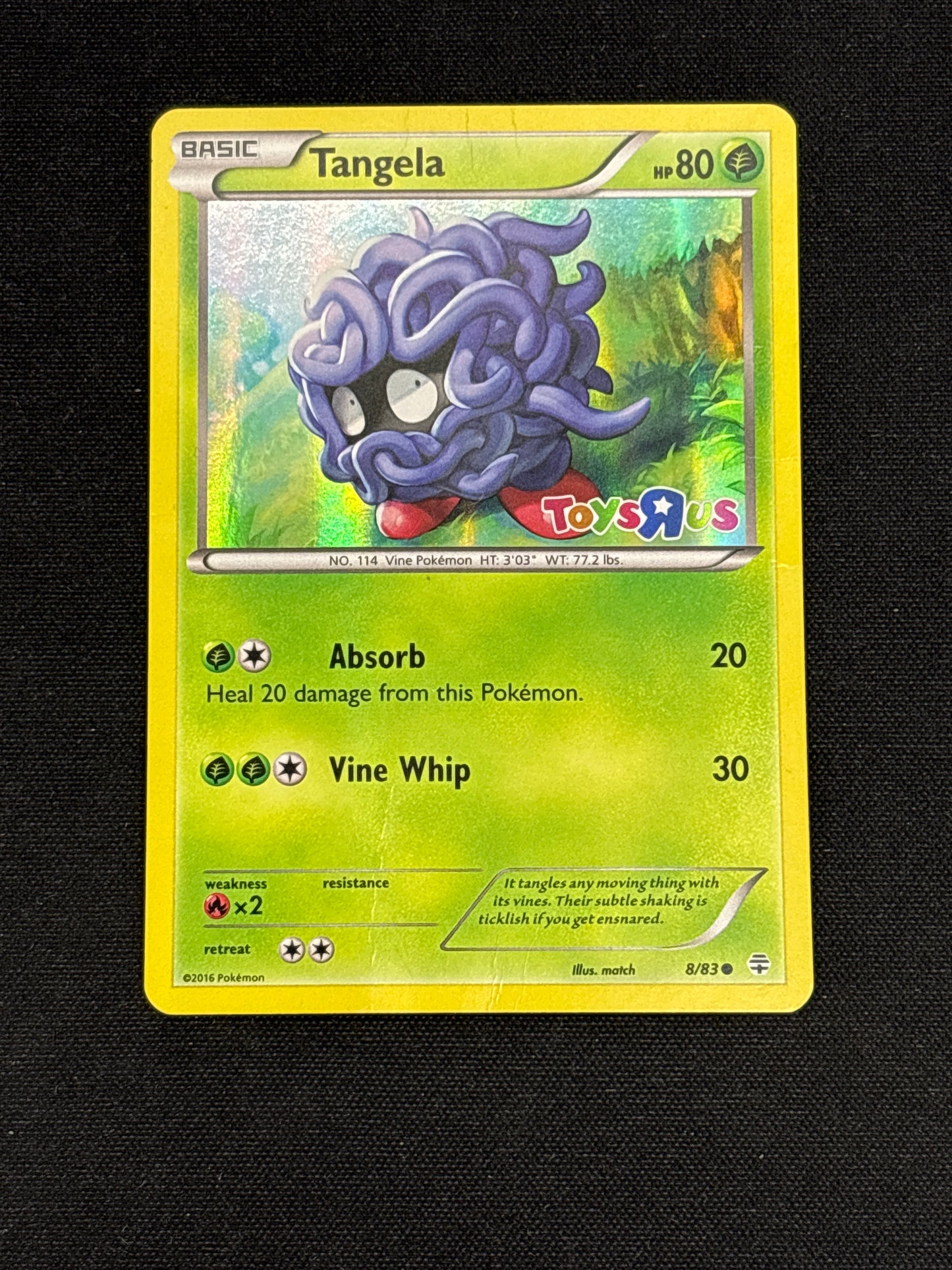 Auction Lot 421: Pokemon Cards Tangela Toys R US Promo Exclusive Holo Condition Vary