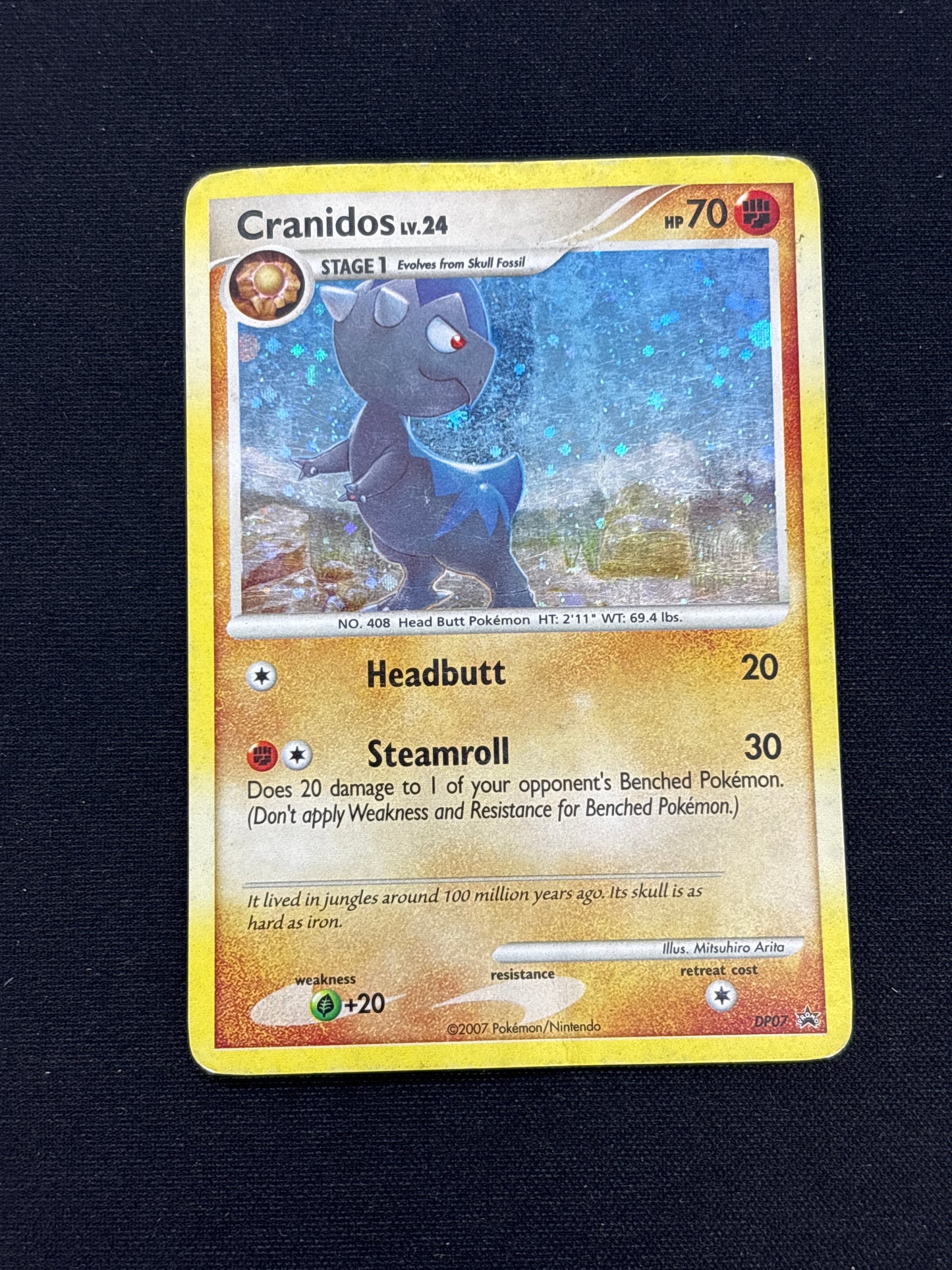 Auction Lot 239: Cranidos Holo Pokemon Card Conditions Vary