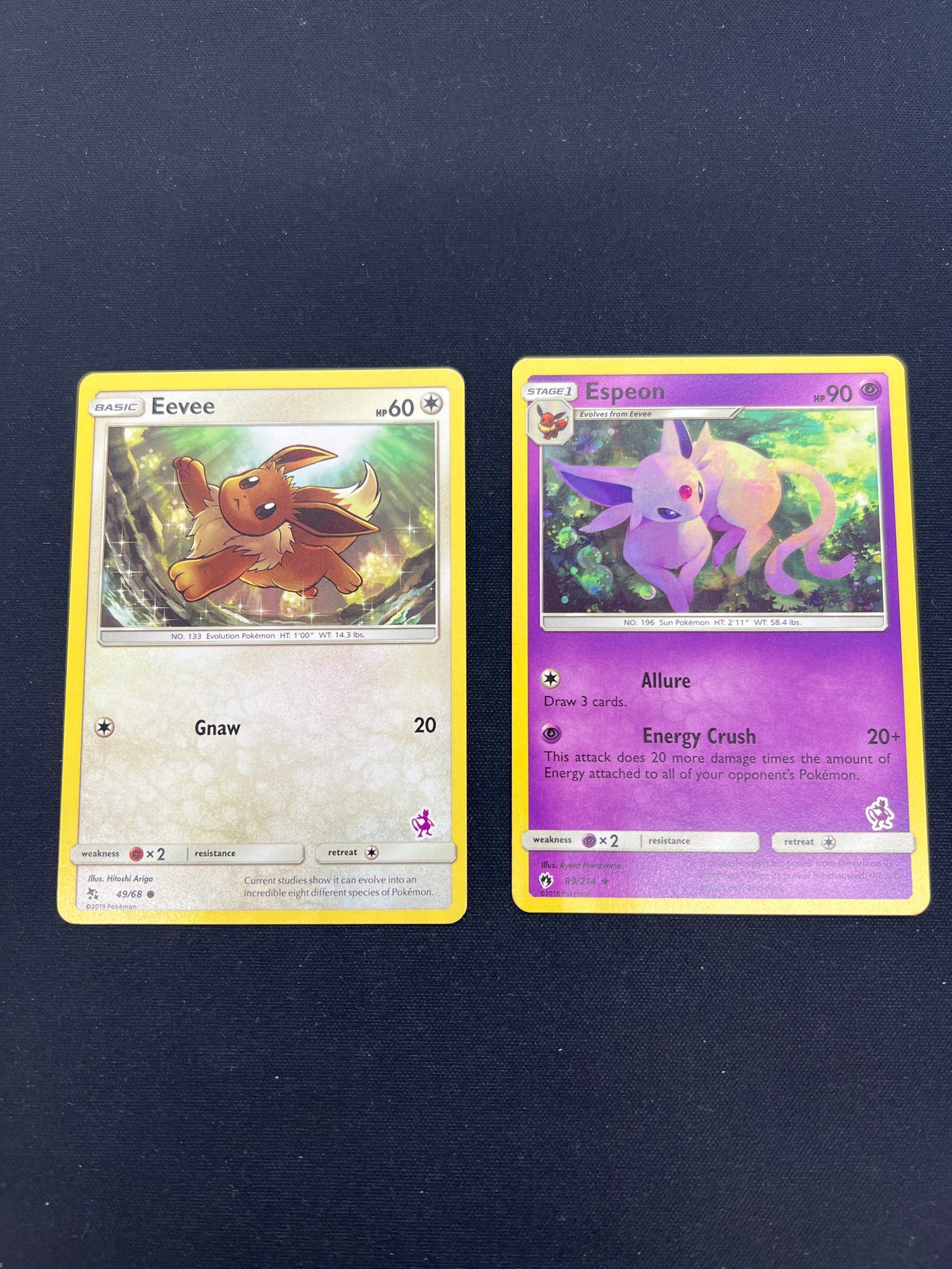 Auction Lot 144: Pokemon Cards Eevee and Espeon Mewtwo Deck Conditions Vary