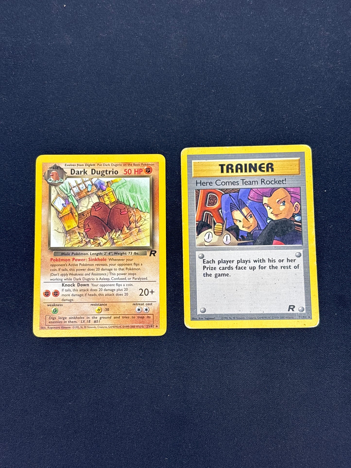 Auction Lot 6: Non Holo Rare Pokemon Team Rocket Card Lot Conditions V