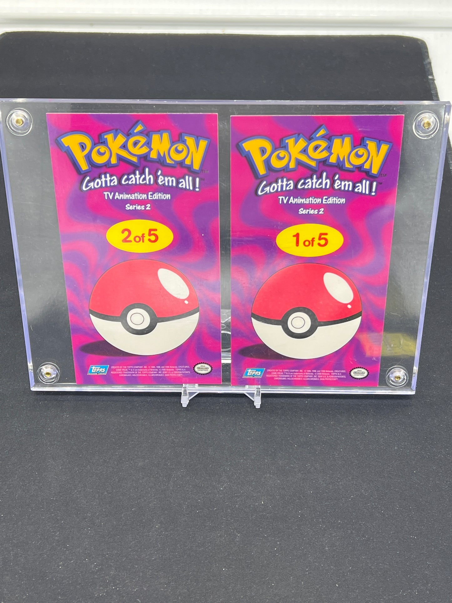Auction Lot 1: Pokemon Cards Topps Tin Toppers Lot of 5 Full Set Metal Foil Conditions Vary